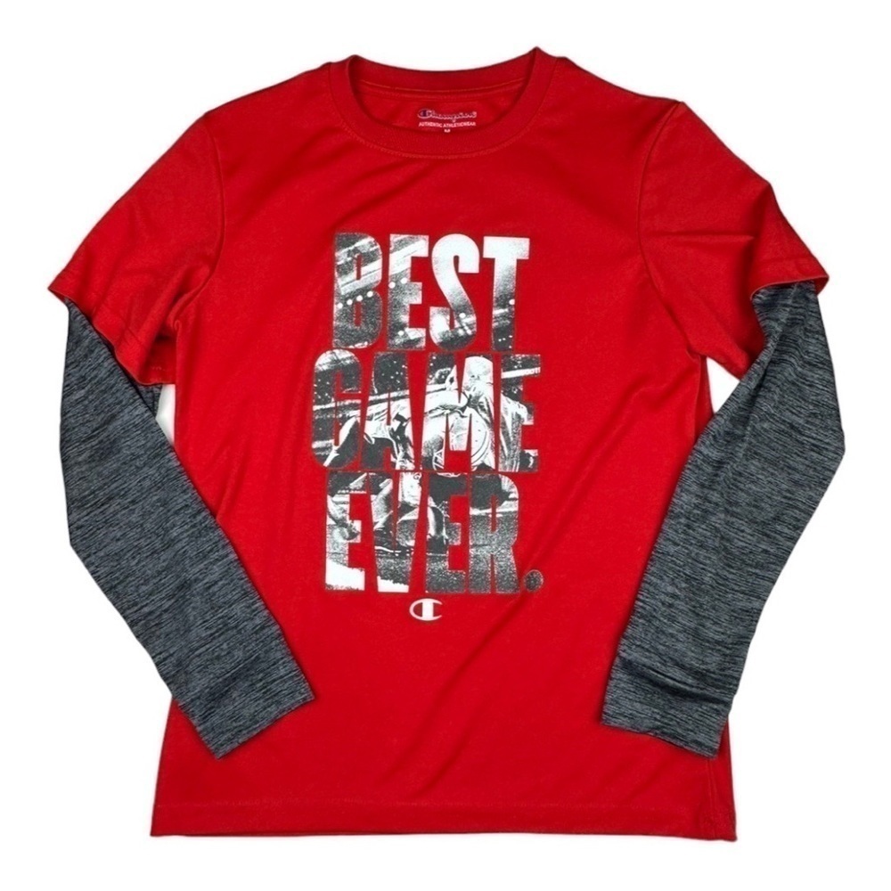 Champion Best Game Ever Boys Long Sleeve Shirt Size M